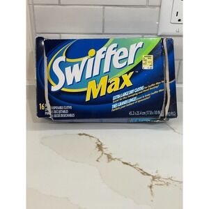 Swiffer Max Sweeper Extra Large Dry Cloths Dry Sweeping Dusting 9 Count Open Box